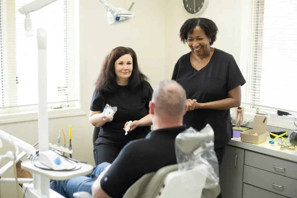 Teeth whitening consultation with the Parkside Dental team